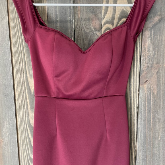 Burgundy Mermaid Dress - Picture 3 of 8